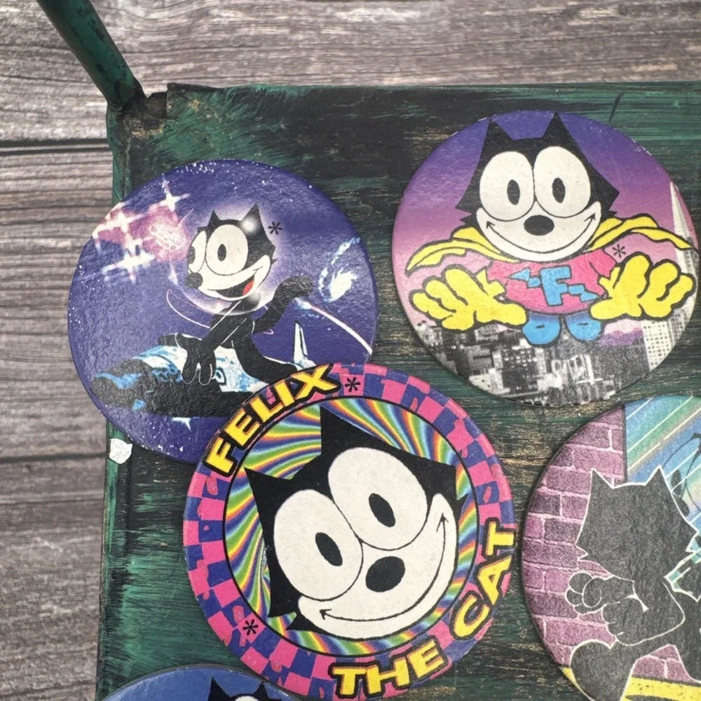 Vintage Various Felix the cat pogs Lot Of 8 1990's Rare